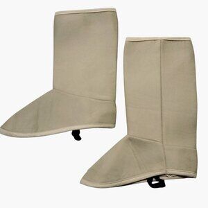 Kids Boot Spats Beige Fabric Foam Halloween Costume